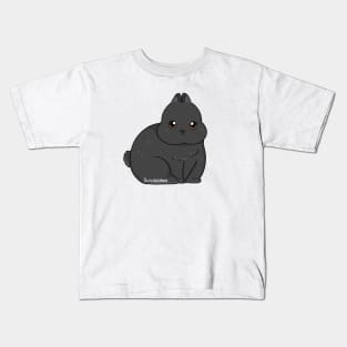 Netherland Dwarf Black Solid | Bunniesmee Kids T-Shirt